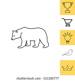 Bear symbol - vector illustration