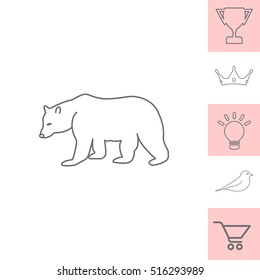 Bear symbol - vector illustration