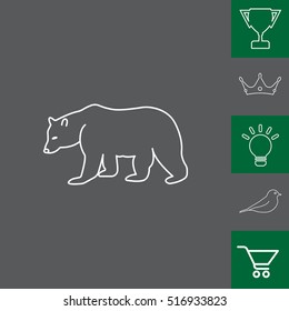 Bear symbol - vector illustration