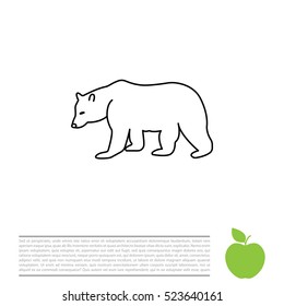 Bear symbol - vector illustration