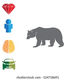Bear symbol - vector illustration