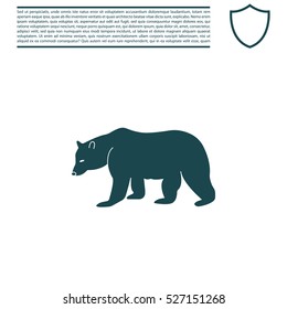 Bear symbol - vector illustration