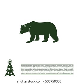 Bear symbol - vector illustration