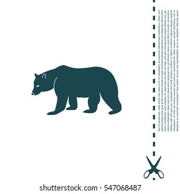 Bear symbol - vector illustration
