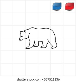 Bear symbol - vector illustration