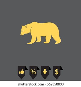 Bear symbol - vector illustration