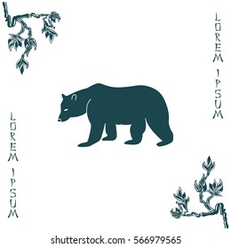 Bear symbol - vector illustration