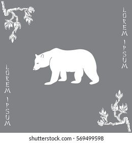 Bear symbol - vector illustration