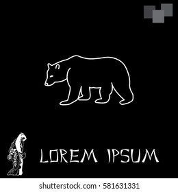 Bear symbol - vector illustration