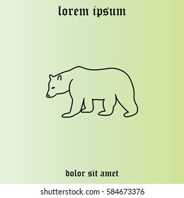 Bear symbol - vector illustration