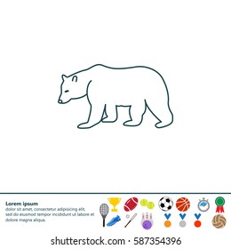 Bear symbol - vector illustration