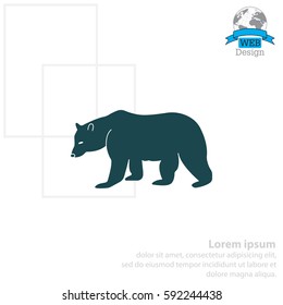 Bear symbol - vector illustration