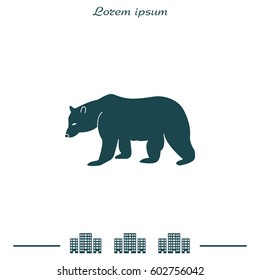 Bear symbol - vector illustration