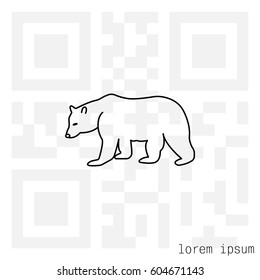Bear symbol - vector illustration
