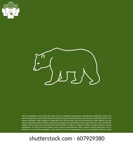 Bear symbol - vector illustration