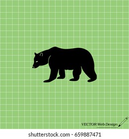 Bear symbol - vector illustration