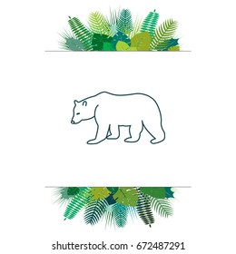 Bear symbol - vector illustration