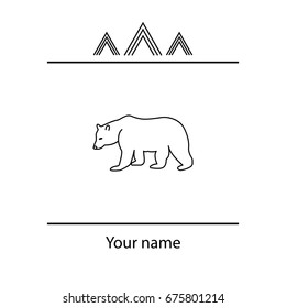 Bear symbol - vector illustration