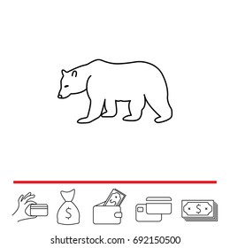 Bear symbol - vector illustration