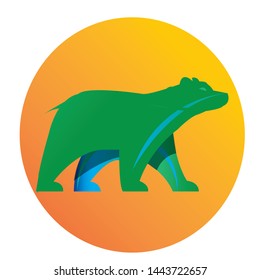 bear symbol vector with a simple design