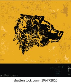 Bear symbol,Grunge vector