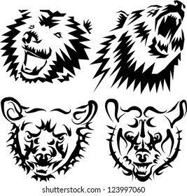 Bear tattoos.vector