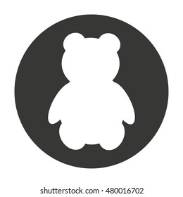 bear teddy cute animal character farm vector illustration design