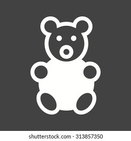 Bear, teddy, stuffed icon vector image.Can also be used for toy and games. Suitable for mobile apps, web apps and print media.