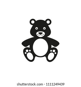 Bear teddy toy icon