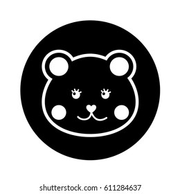 bear teddy toy icon vector illustration design