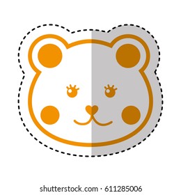 bear teddy toy icon vector illustration design