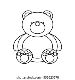 bear teddy toy isolated icon vector illustration design