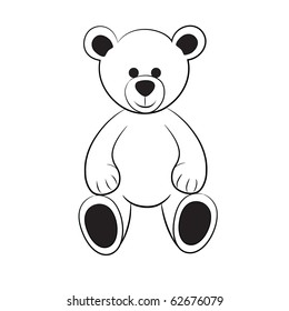 Bear Teddy.Vector