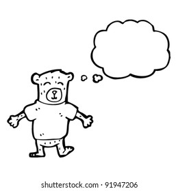 bear in tee shirt cartoon