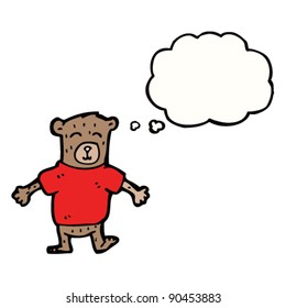 bear in tee shirt with thought bubble