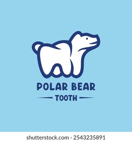 Diseño de Vector de logotipo de mascota animal de dientes de oso