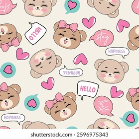 bear texture happiness hello love 
