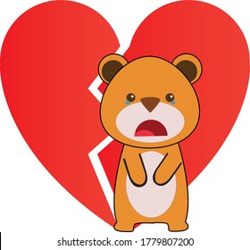 a bear that is broken hearted