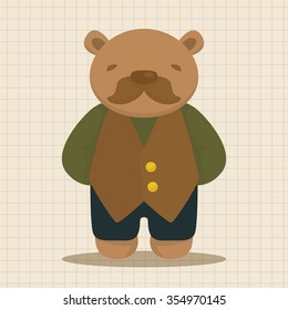 bear theme elements vector, eps