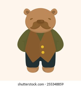 bear theme elements vector,eps