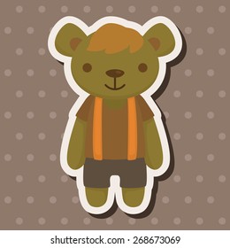 bear theme elements vector,eps