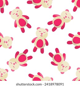 bear toy childrens day colored play friend animal pattern textile background