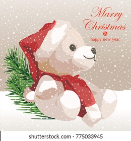 Bear toy greeting card