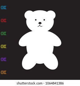 bear toy, icon illustration