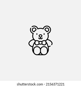 Bear toy icon sign vector,Symbol, logo illustration for web and mobile