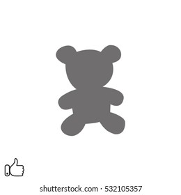 Bear toy, icon, vector illustration EPS 10