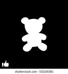 Bear toy, icon, vector illustration EPS 10