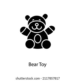 bear toy icon in vector. Logotype