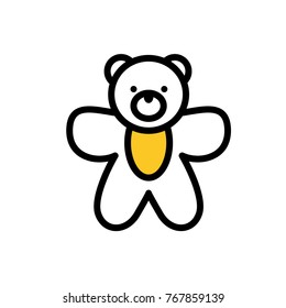 bear toy vector icon