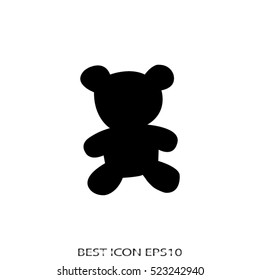 Bear toy vector icon, eps10